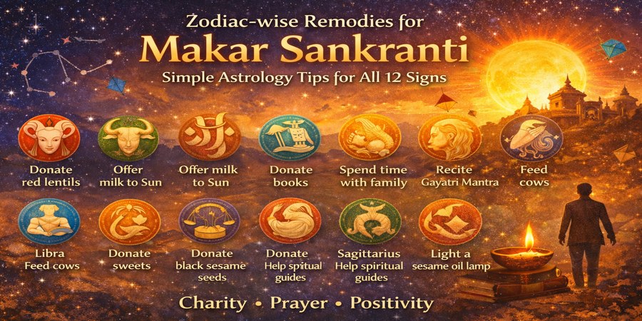 Zodiac-wise Remedies for Makar Sankranti : Simple Astrology Tips for All 12 Signs